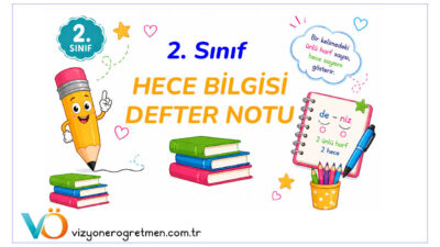 2. Sınıf Türkçe Defter Notları Hece Bilgisi Konu Anlatımı Bu