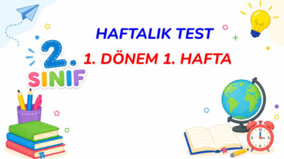 2. sınıf haftalık mini test 1. dönem 1. hafta kitapçığı,